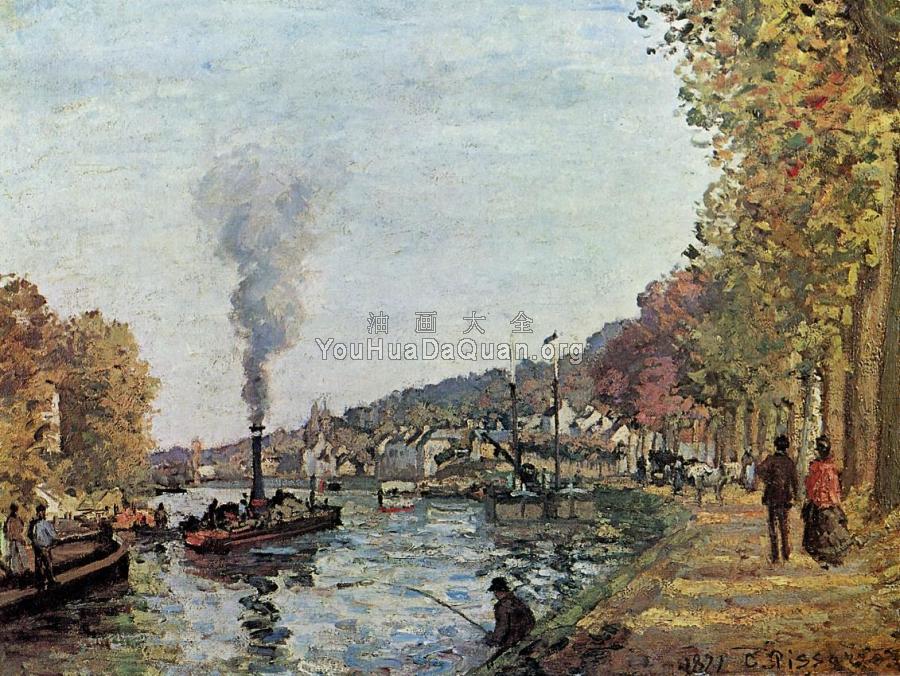 The Seine at Marly - 卡米耶·毕沙罗